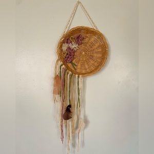 Handmade wicker wall hanging